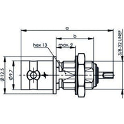 Telegärtner - Koax-Steckverbinder BNC Einbaubuchse 100023429 UG-1094/U 50 Ohm − 5 Stück