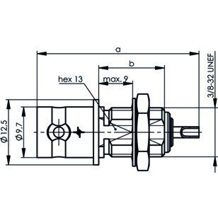 Telegärtner - Koax-Steckverbinder BNC Einbaubuchse 100023429 UG-1094/U 50 Ohm − 5 Stück