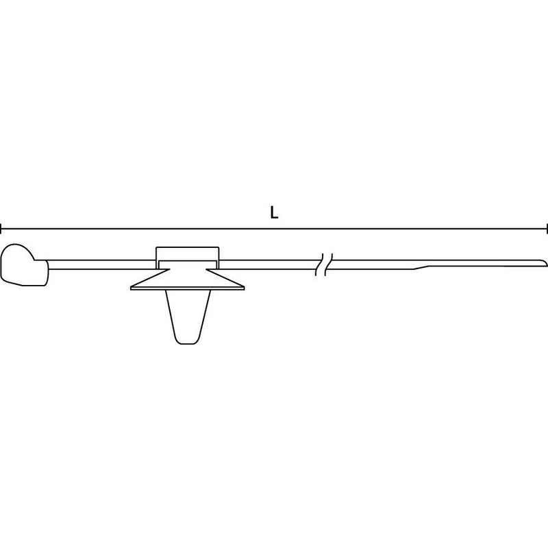 HellermannTyton - Kabelbinder Befestigungsbinder T50ROS-SFT6,5 16-3 200x4,6mm − 500 Stück