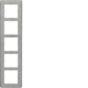 Berker - Abdeckrahmen Rahmen 5f. eds/gebürstet 10156083 senkrecht