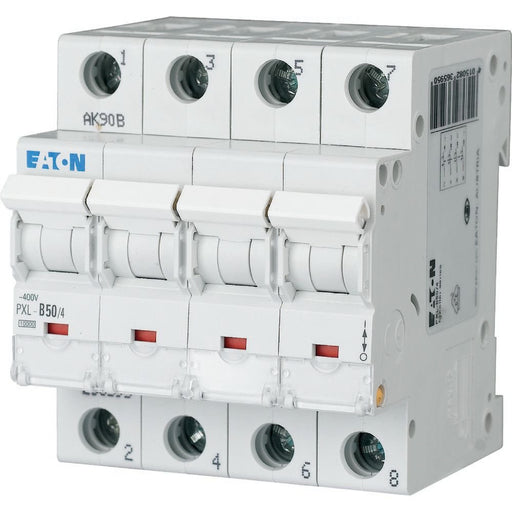 Eaton - Leitungsschutzschalter PXL-C50/4 50A, 4p,Steckkl. C