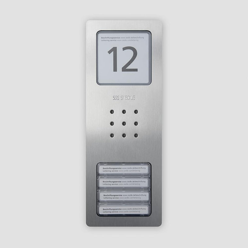 Siedle&Söhne - Türstation für Türkommunikation Audio-Türstation CA 812-4 E Edelstahl gebürstet