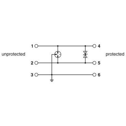 Phoenix Contact - Überspannungsableiter für Informations-/MSR-Technik Überspannungsschutzgerät TTC-6-2-24DC-UT