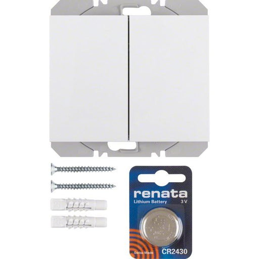 Berker - Bussystem-Hand-/Wandsender KNX-Funk Wandsender 2fach 85656279 polarweiß glänzend