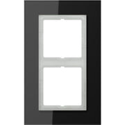 Jung - Abdeckrahmen Glasrahmen 2-fach sw LSP 982 GL SW waage/senkrecht