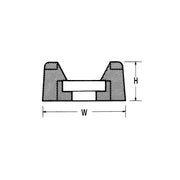 HellermannTyton - Befestigungssockel und -element für Kabelbinder Befestigungssockel CTM1 PA66 BK 100 schwarz − 100 Stück