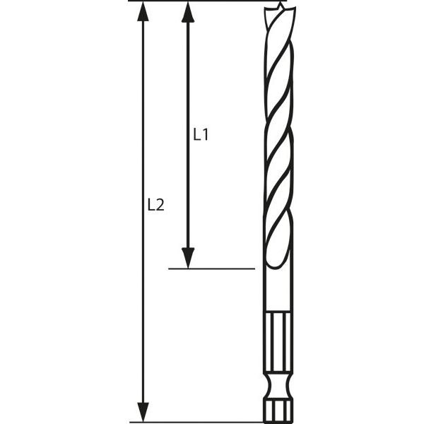 Bosch - Bohrer Holzspiralbohrer mit 2608595523 1/4-Zoll