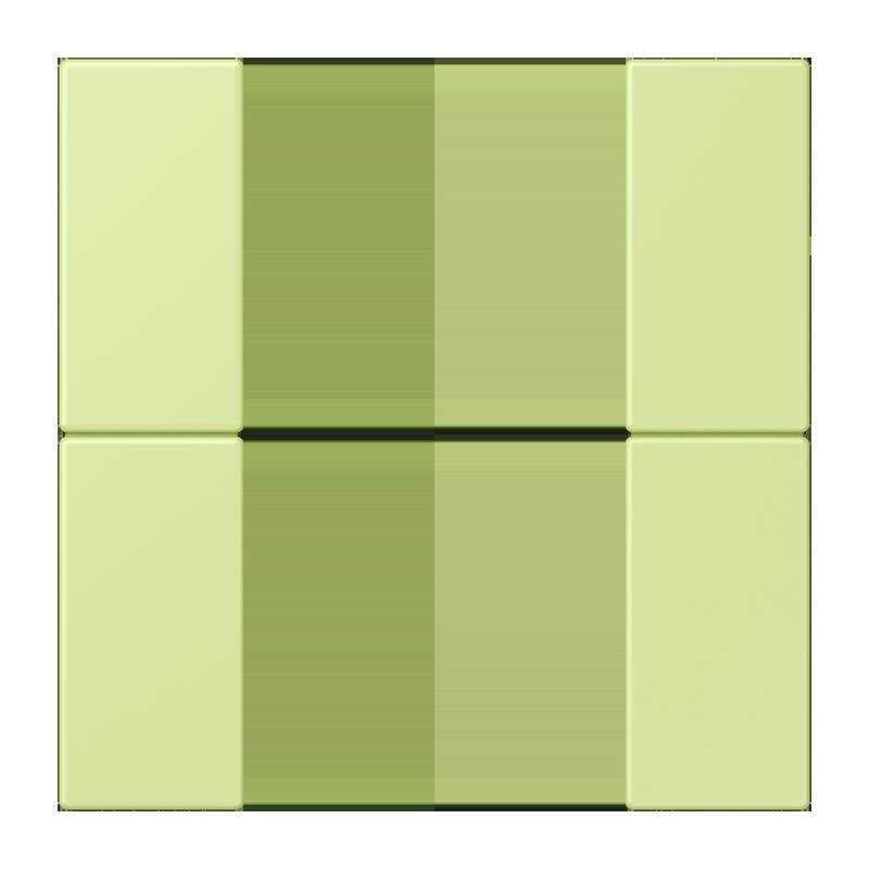 Jung - Abdeckung/Bedienelement für Installationsschalterprogramme Tastensatz 2fach LC 502 TSA 222 vert jaune clair