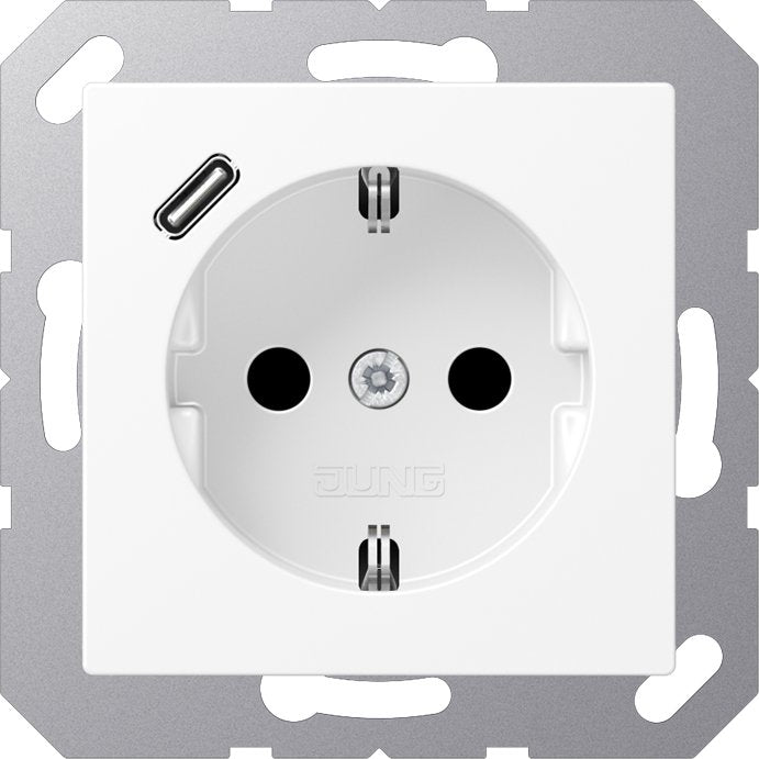 Jung - Steckdose SCHUKO Steckdose A 1520-18 C WWM mit USB Typ C