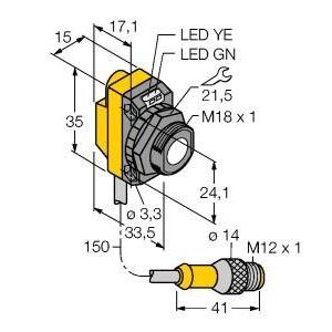 Turck - Ultraschall Taster Ultraschallsensor QS18UPAEQ5