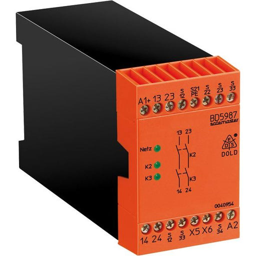 Dold&Söhne - Gerät zur Überwachung von sicherheitsgerichteten Stromkreisen Not-Aus-Modul BD598702/001#0040955 AC50/60HZ 230V