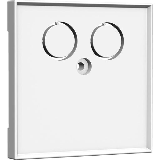 Homeway - Multi-Einsatz/Abdeckung für Daten- und Kommunikations-Anschlusstechnik Zentralplatte TV HW-ZTVRWM55V1 55x55mm rwm