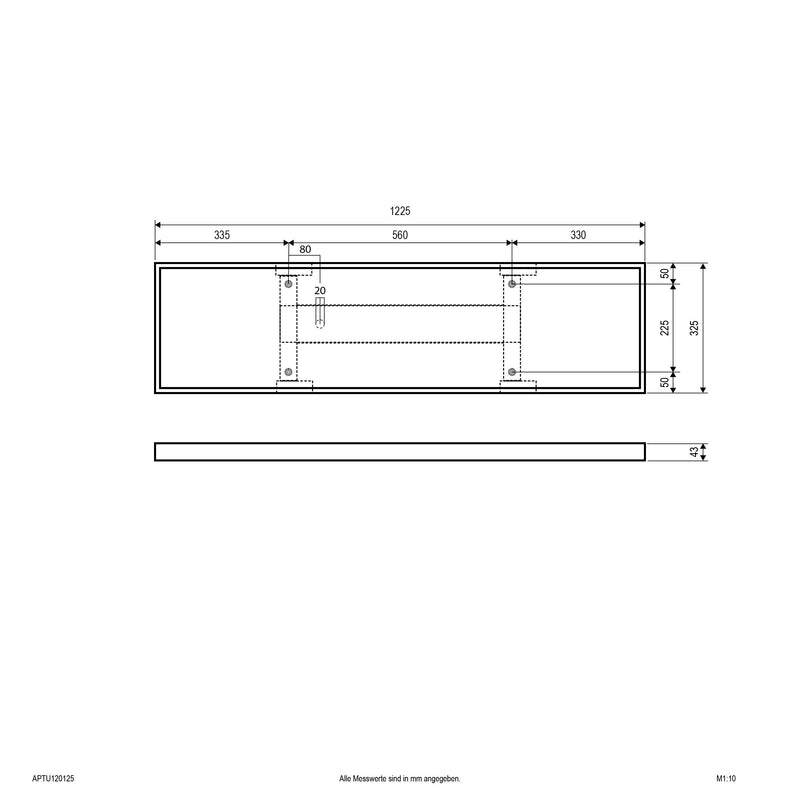 EVN Lichttechnik - Decken-/Wandleuchte LED-Deckenanbaupanel APTU120125