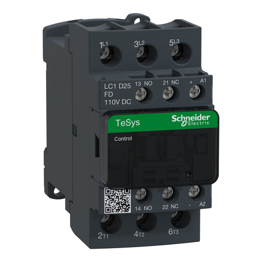 Schneider Electric - Leistungsschütz zum Schalten von Wechselstrom Leistungsschütz LC1D25FD 25A 110V DC