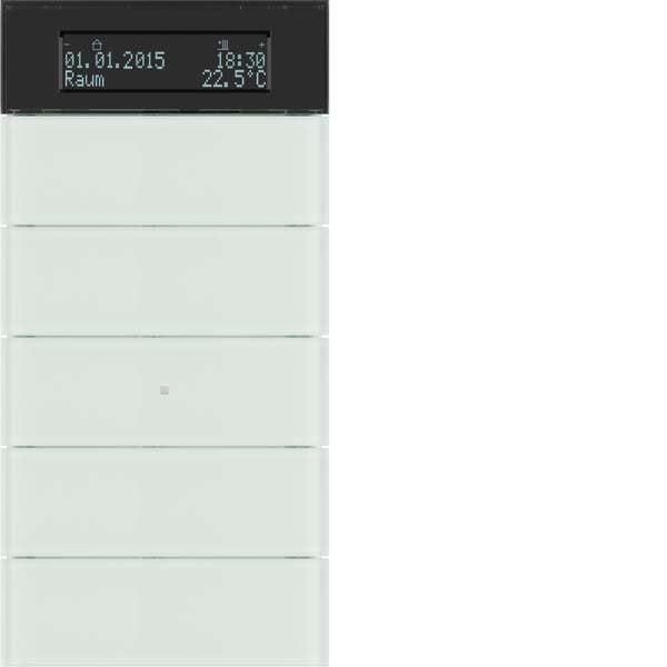 Berker - Bussystem-Mehrfach Bediengerät Tastsensor 5fach 75665590 Glas polarweiß