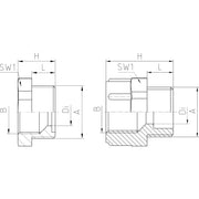 Jacob - Erweiterungs-/Reduzierring PA-Reduktion 4836 PA PG 48x36 − 25 Stück