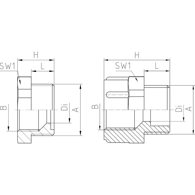 Jacob - Erweiterungs-/Reduzierring PA-Reduktion 4836 PA PG 48x36 − 25 Stück