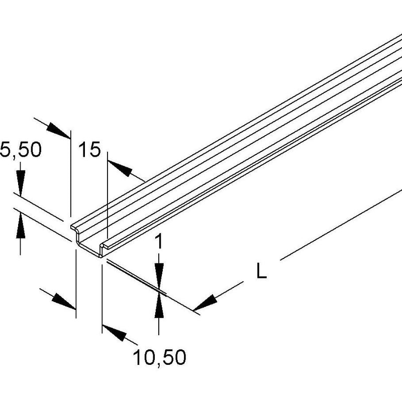 Niedax - Tragschiene 2937/2 BO − 40 Meter