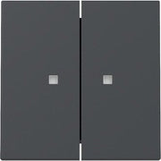 Gira - Abdeckung/Bedienelement für Installationsschalterprogramme Wippe 2f Kontrollf. 363128 Anthrazit