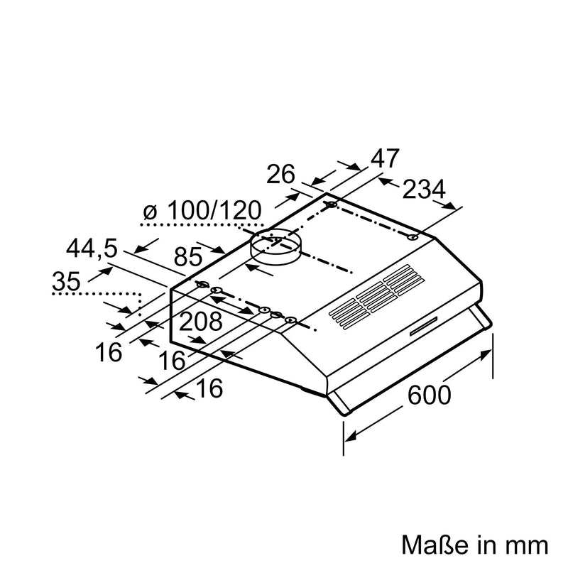 Siemens - Dunstabzugshaube UB-Haube LU63LCC40 iQ100,60cm