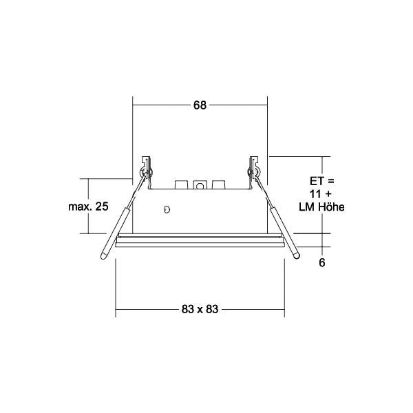 Brumberg Leuchten - Downlight/Strahler/Flutlicht Einbaumodul quadratisch 45321080