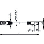 Telegärtner - Patchkabel Kupfer Patchkabel F/UTP 5E 100008382 gr 2,0m HF