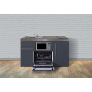 Stengel - Mini-Küche Miniküche Premiumline MPGSMSG150KSGSIKFlBr Schiefergrau