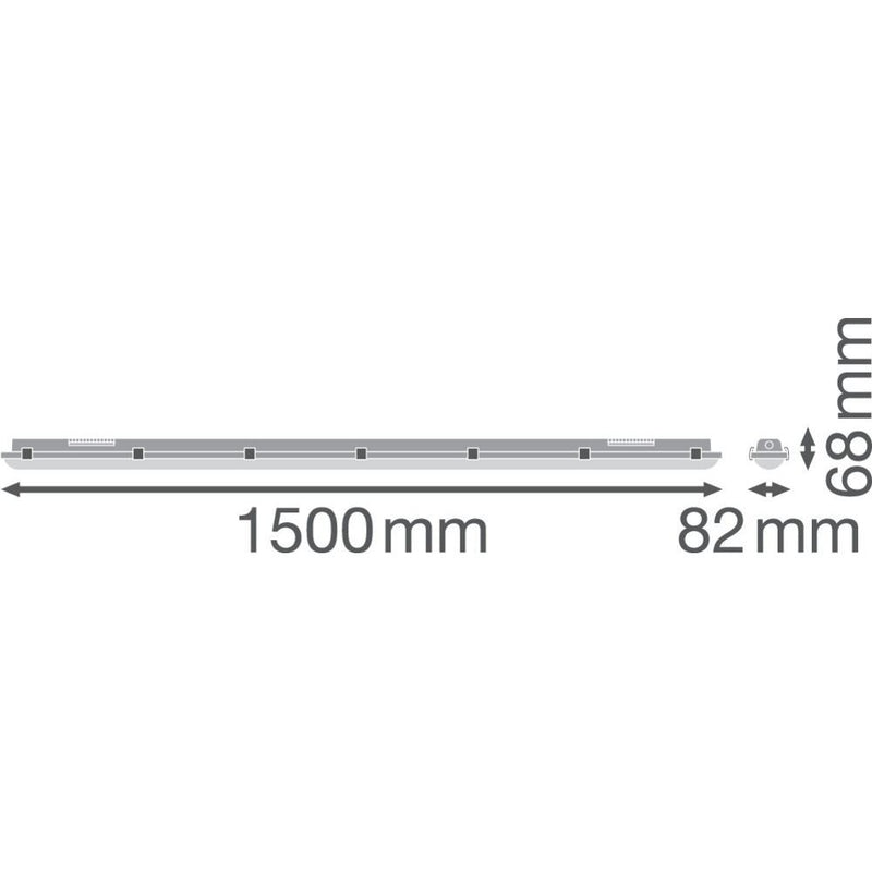 Ledvance - Decken-/Wandleuchte LED-Feuchtraumleuchte DPHE1500P73WML840 1,5m, 840, ML