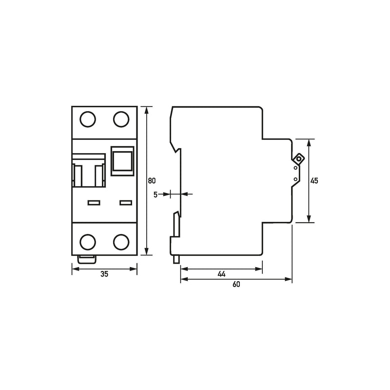 Doepke - Kombination FI-Schalter/Leitungsschutzschalter FI/LS-Kombination DRCBO3 C16/0,03/1N-A