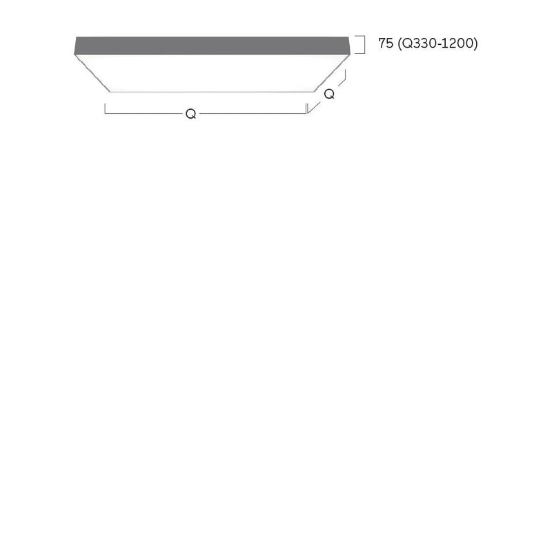 Lightnet - Decken-/Wandleuchte LED-Anbauleuchte CA2OEL-830H-Q630 3000K, silber