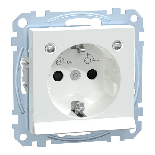Merten - Steckdose SCHUKO-Steckdose aws/gl MEG2304-0325 Lichtausl.LED-Bel