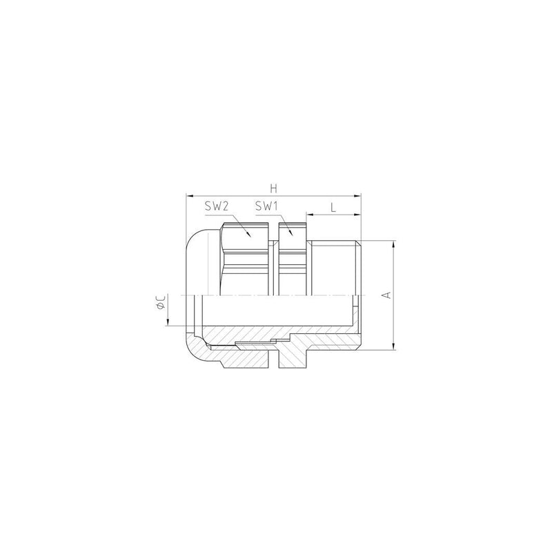 Jacob - Kabelverschraubung 18M401115 T UNI-DICHT M40X1.5 − 10 Stück