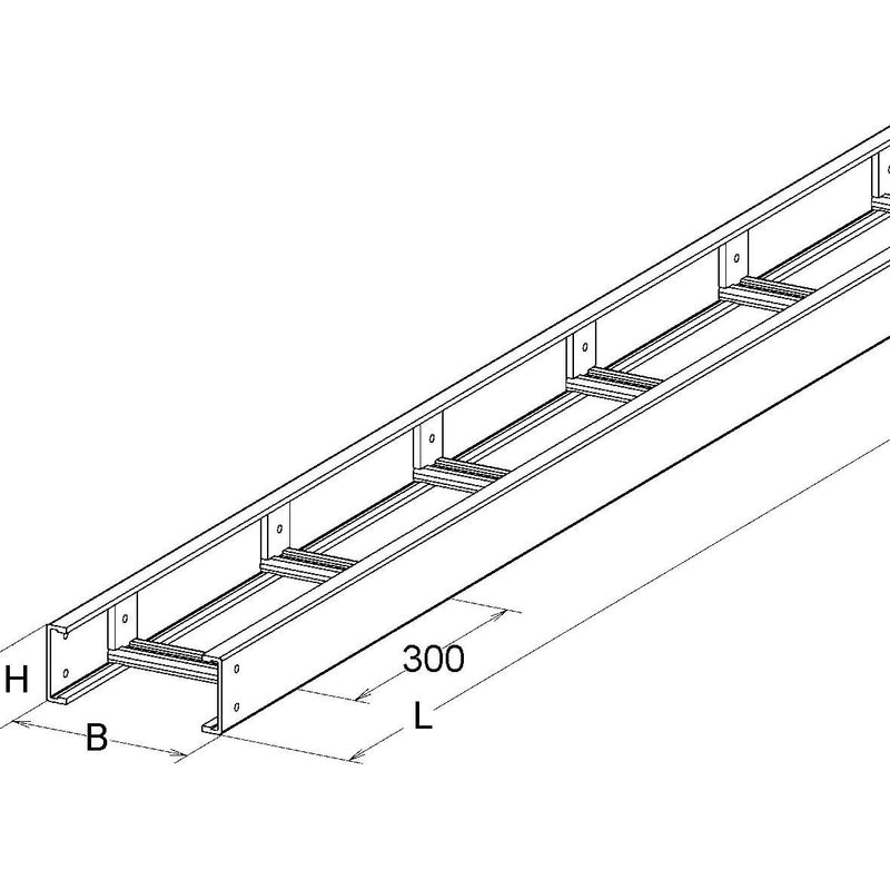 Niedax - Kabelleiter GFK-Kabelleiter ULL 80.600 80x600x6000mm − 6 Meter