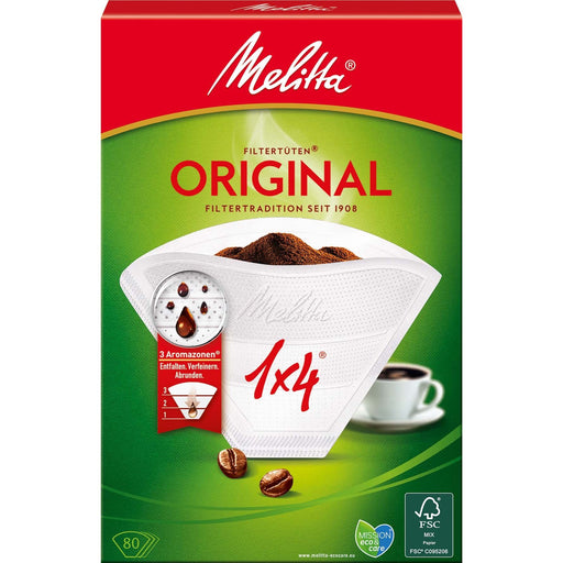 Melitta SDA - Zubehör/Ersatzteile für Kleingeräte Filtertüten 1x4/80 ws Aroma VE80 − 18 Packung