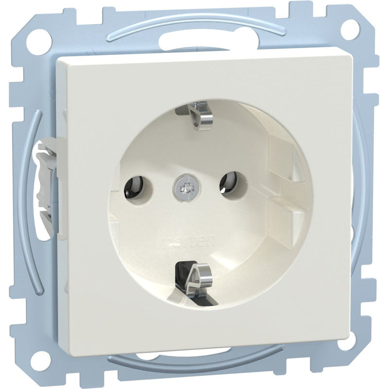 Merten - Steckdose SCHUKO-Steckdose pws/gl MEG2301-0319 mit Steckklemme