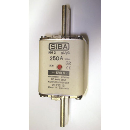Siba - Messersicherung NH-Sicherungseinsatz 2021213.300 NH2 300A gG 690V − 3 Stück