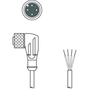Leuze - Konfektioniertes Sensor-Aktor-Kabel Anschlussleitung KD S-M12-4W-P1-100