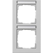 Gira - Abdeckrahmen 2-f. 110237 senkr.BSF grau