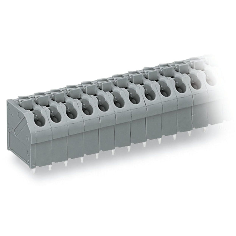WAGO - Leiterplattenklemme 250-507 Drücker,1,5mm²,grau − 30 Stück