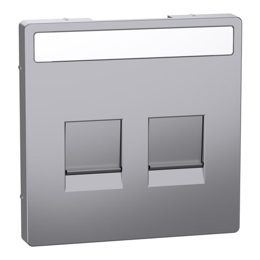Merten - Einsatz/Abdeckung für Kommunikationstechnik Zentralplatte 2f.eds MEG4564-6036 für Modular Jack