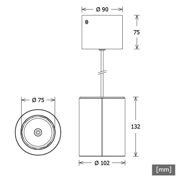 LTS Licht&Leuchten - Pendelleuchte LED-Pendelleuchte TIMR-D201.930.MFEsc 930, esche