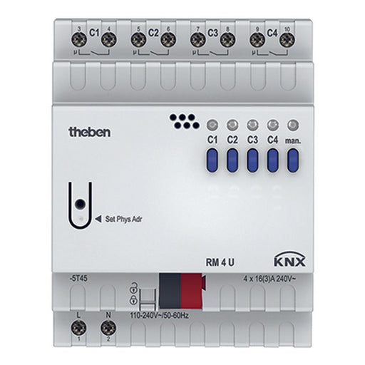 Theben - Bussystem-Schaltaktor Schaltaktor RM 4 U KNX 4-fach, o.Erweiter