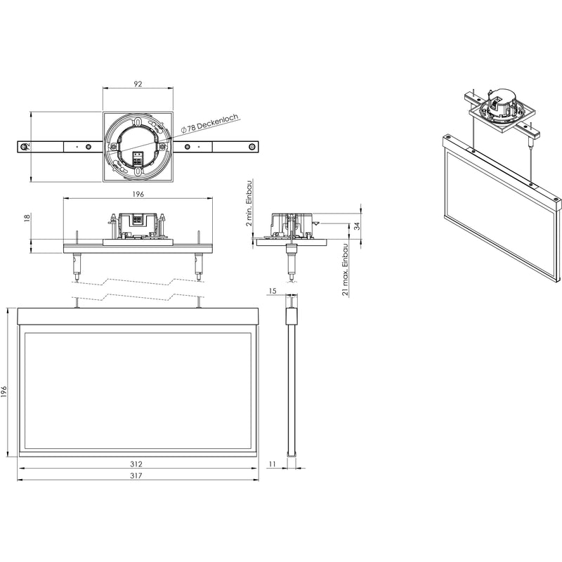 RP-Technik - Sicherheitsleuchte Rettungszeichenleuchte AXEC509CC-AZ anthr