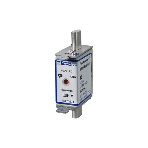 Mersen - Messersicherung Sicherungseinsatz NH gS NH00GS69V125PV Gr.00 125A sfü KM − 3 Stück