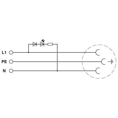 Phoenix Contact - Steckdose Reiheneinbau Steckdose EO-CF/UT/LED/GN Steckgesicht Typ CF − 1 Stück