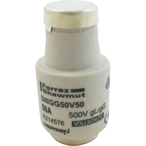 Mersen - D-Sicherungseinsatz DIIIGG50V50 DIII gG 50A/500V