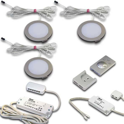 Hera - Downlight/Strahler/Flutlicht 3er Set LED-Einbauleuchte 61057230108 edelstahloptik