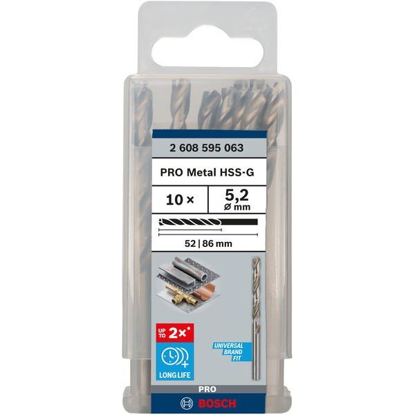 Bosch - Bohrer PRO Metal HSS-G 2608595063 Spiralbohrer 5,2 x