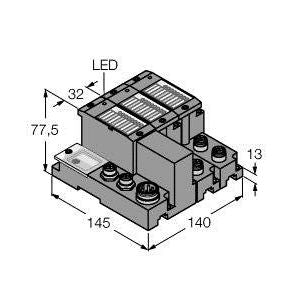 Turck - Feldbus, Dez. Peripherie Funktions-/Technologie-Modul Programmierbares Set TI-BL67-PG-DP-4 für Profibus-DP