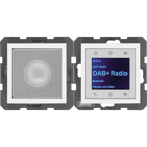Berker - Elektronik-Gerät für Installationsschalterprogramme Radio mit Lautspr. DAB+ S. 29808989 1/B.x pw. gl